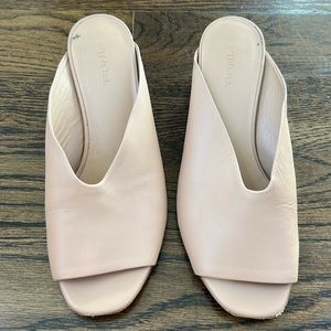 Vince Beige Cachet Mules Size 6.5
